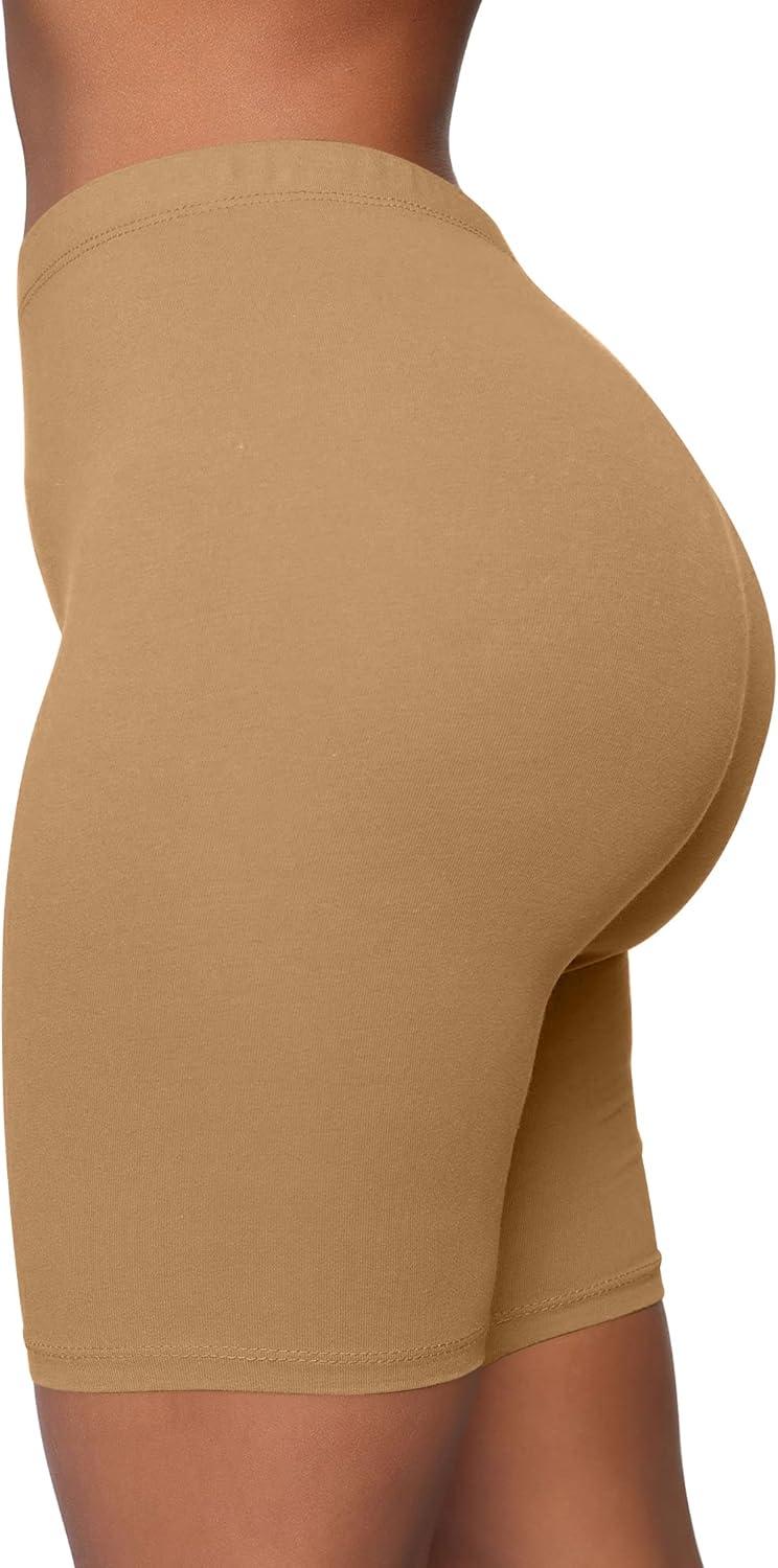 imageBORIFLORS Womens Athletic Workout High Waist Gym Biker Shorts01 Khaki