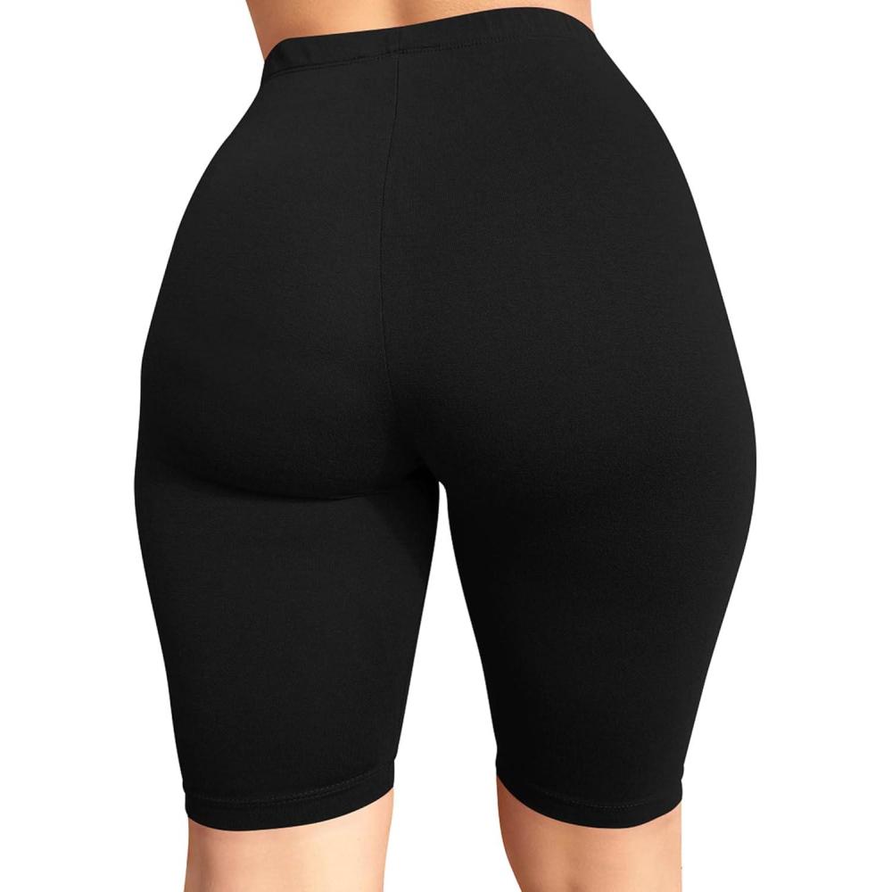 imageBORIFLORS Womens Athletic Workout High Waist Gym Biker Shorts01 Black