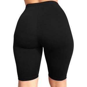 BORIFLORS Women’s Athletic Workout High Waist Gym Biker Shorts(01 Black)