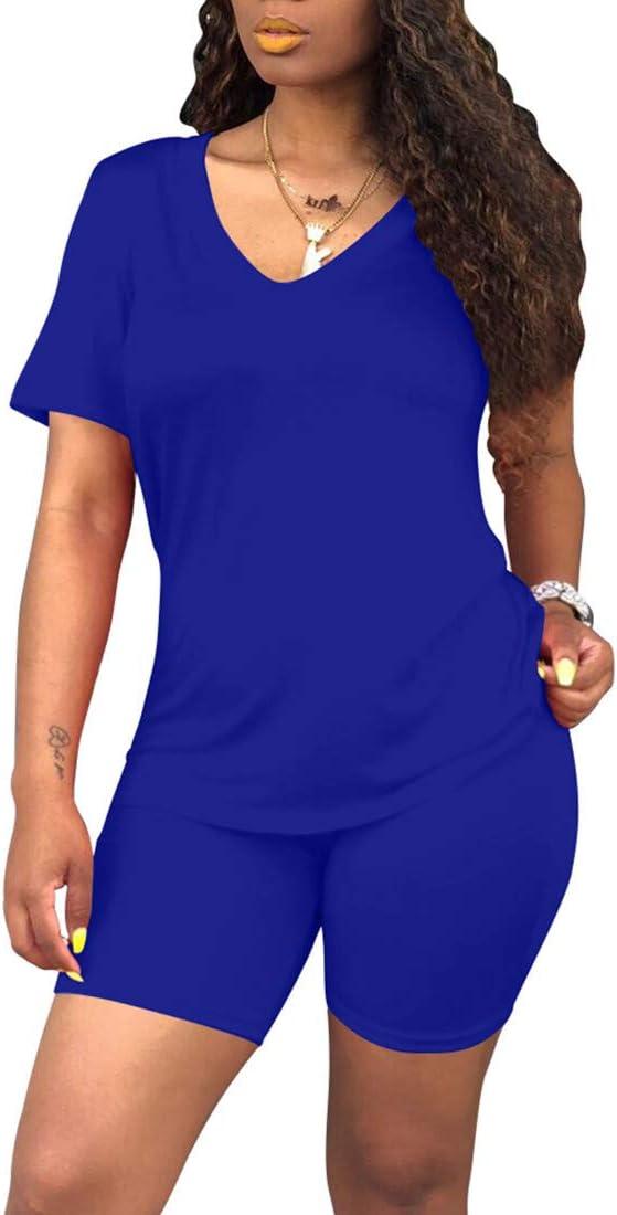 imageBORIFLORS 2 Piece Outfits for Women Workout Track Suits Long Sleeve Top Jogger Legging Pants SetsZshort Sleeve Shorts Setroyal Blue