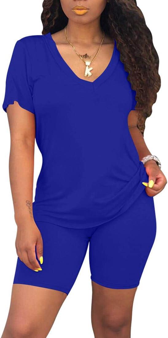 imageBORIFLORS 2 Piece Outfits for Women Workout Track Suits Long Sleeve Top Jogger Legging Pants SetsZshort Sleeve Shorts Setroyal Blue