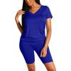 Z-short Sleeve Shorts Set-royal Blue