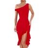 One Shoulder Red