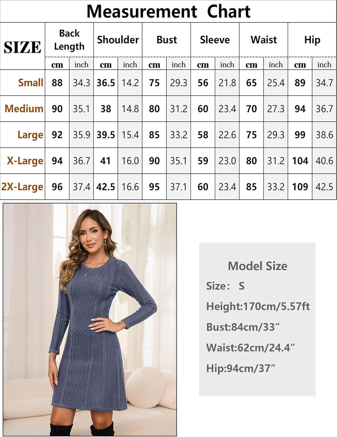 imageRobe Pull Femme Hiver Dcontracte Tricote Robe Pull Elegant Col Rond A Ligne Robes Casual Manches Longues Mini Robe Pull pour Fte Loisirs Cocktail Robe PullBleu
