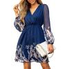 Motif Floral Bleu Nuit