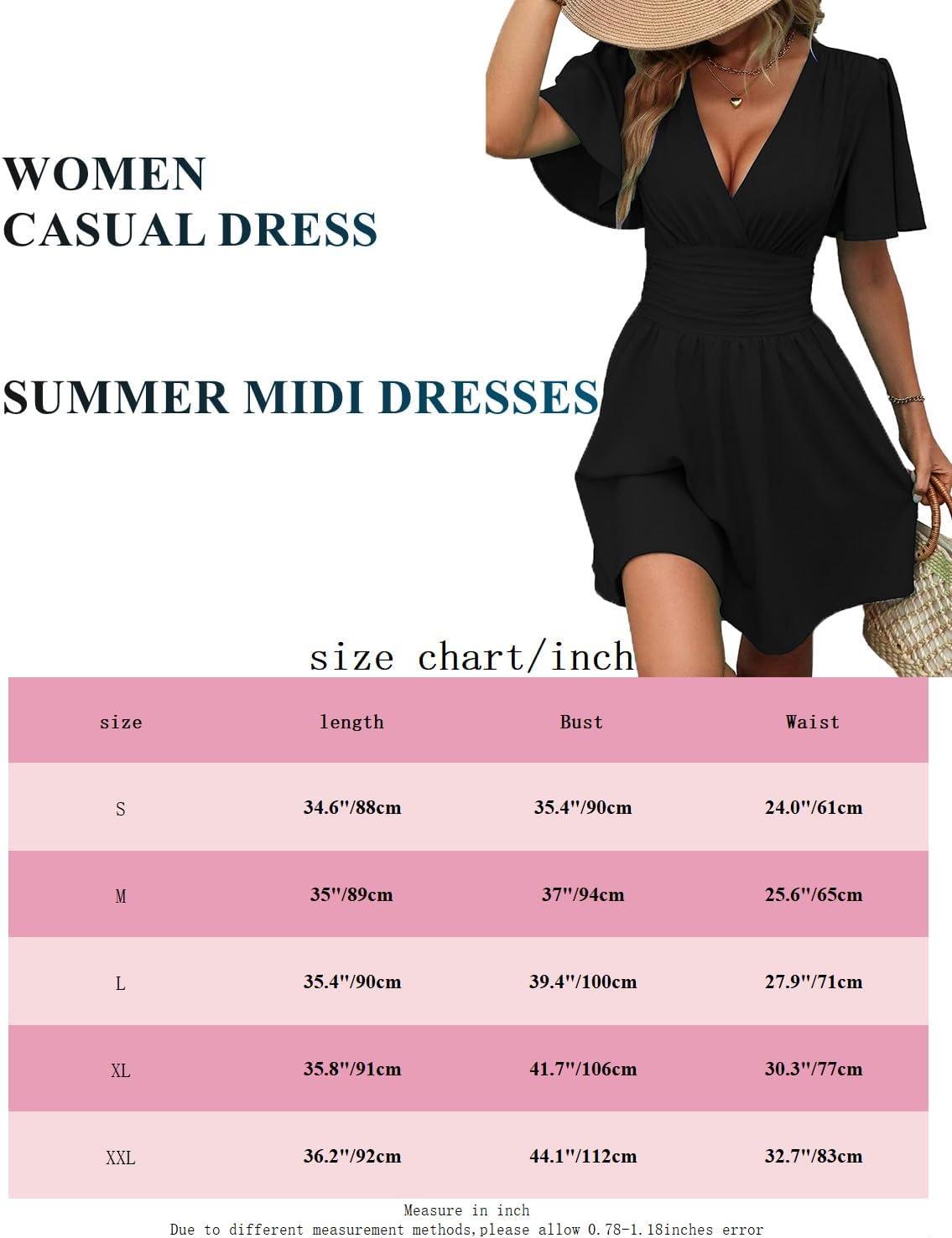 image:imageRobe Dcontracte Femmes Manches Longues Taille Haute Ligne A Robe Portefeuille Col en V Robe Mi LongueManches Courtes Noires