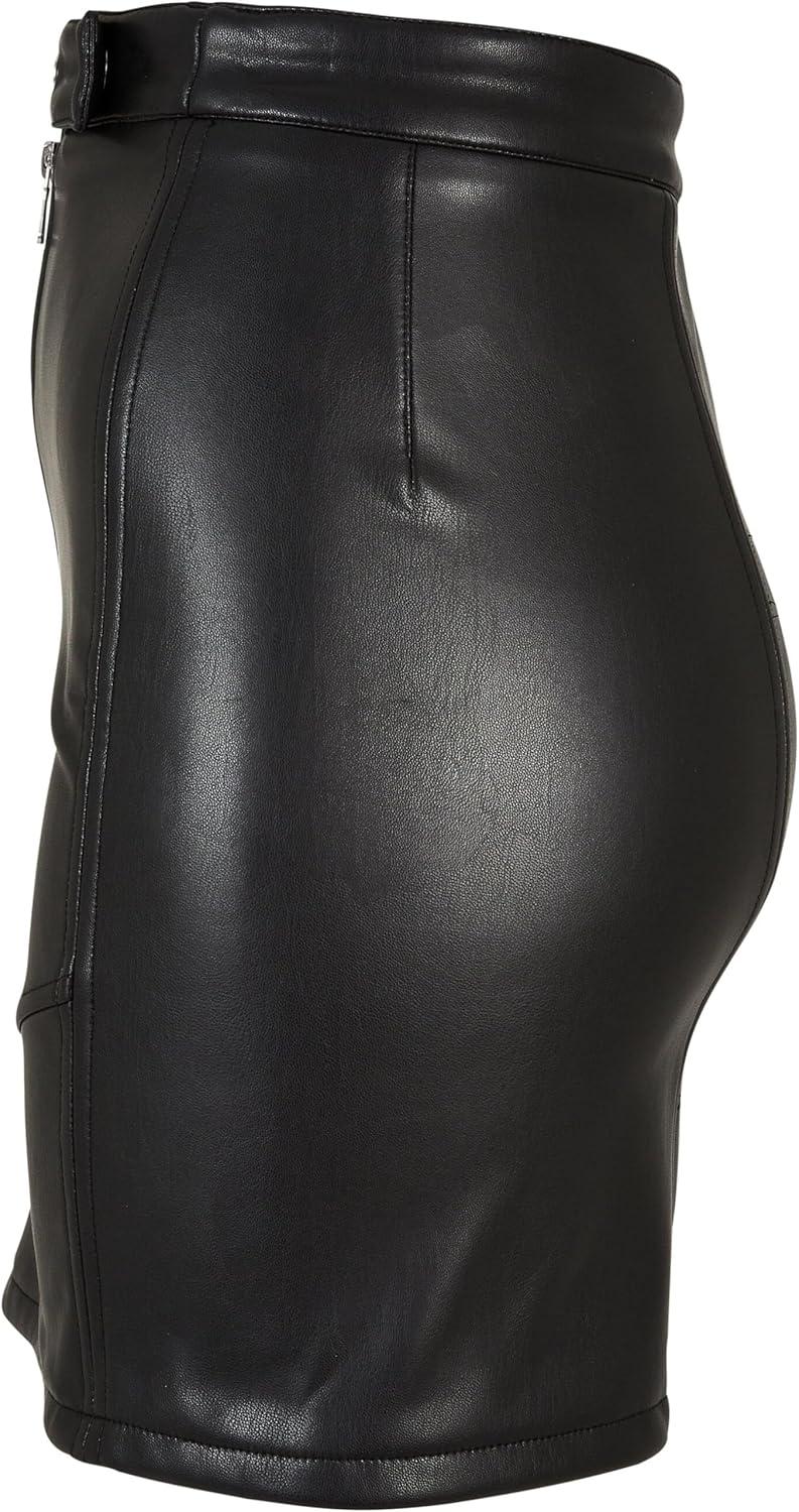 image:imageUrban Classics Damen Ladies Synthetic Leather Biker SkirtNoir