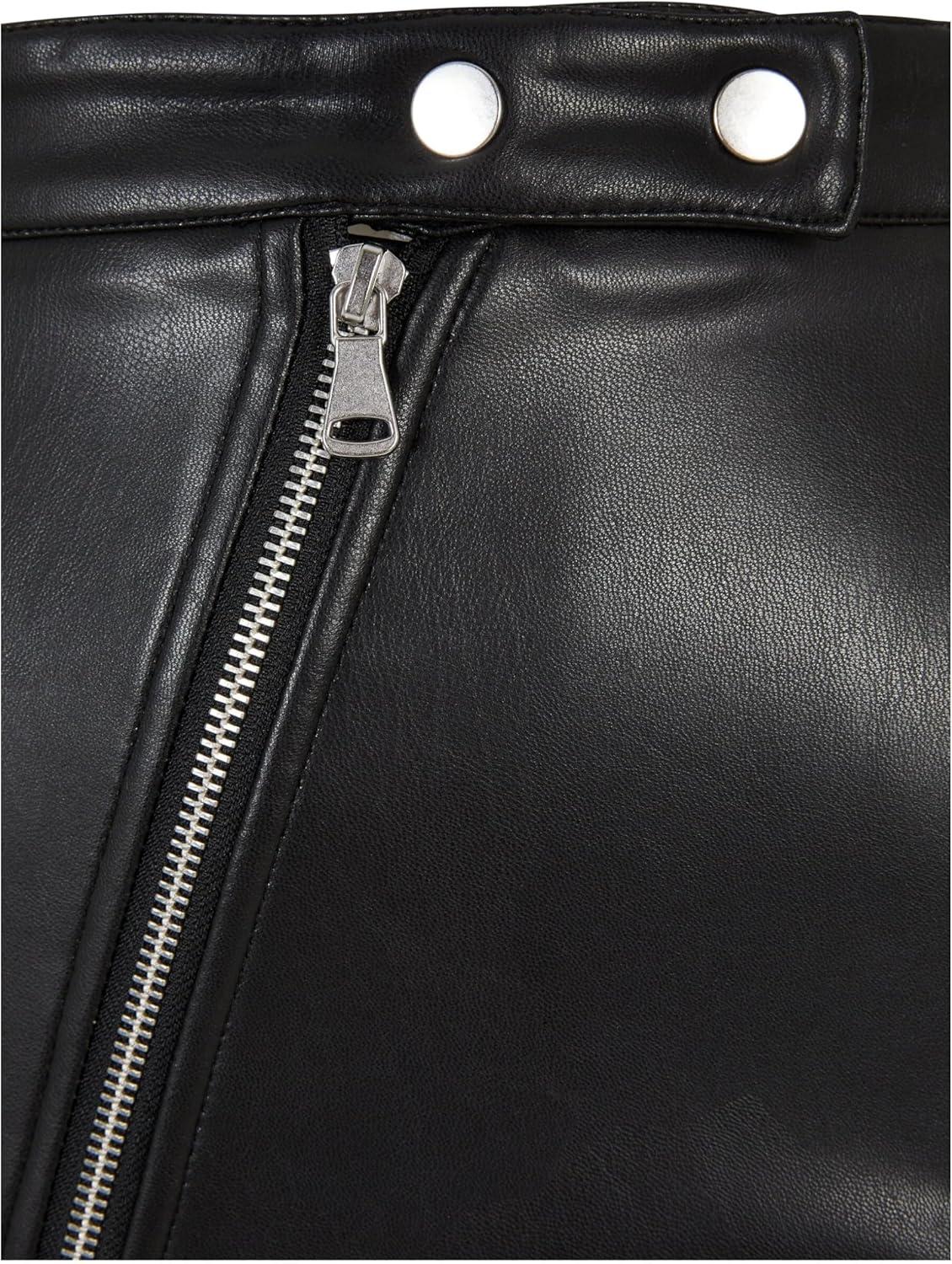 image:imageUrban Classics Damen Ladies Synthetic Leather Biker SkirtNoir