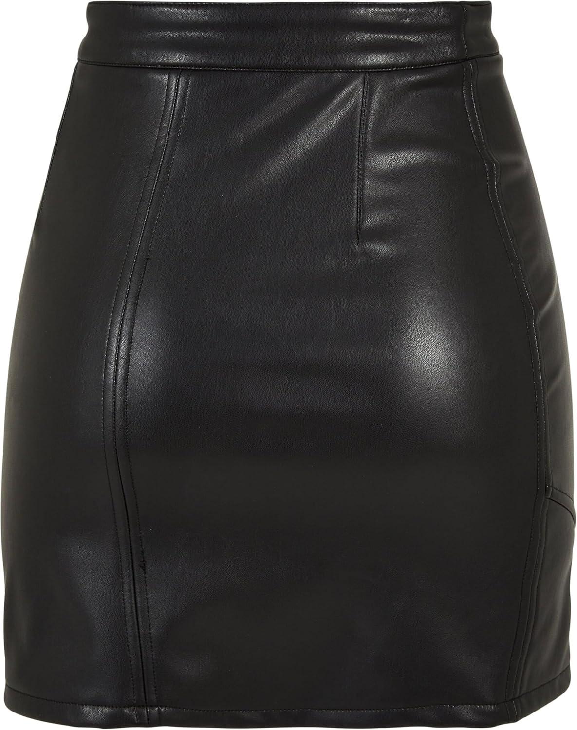 image:imageUrban Classics Damen Ladies Synthetic Leather Biker SkirtNoir