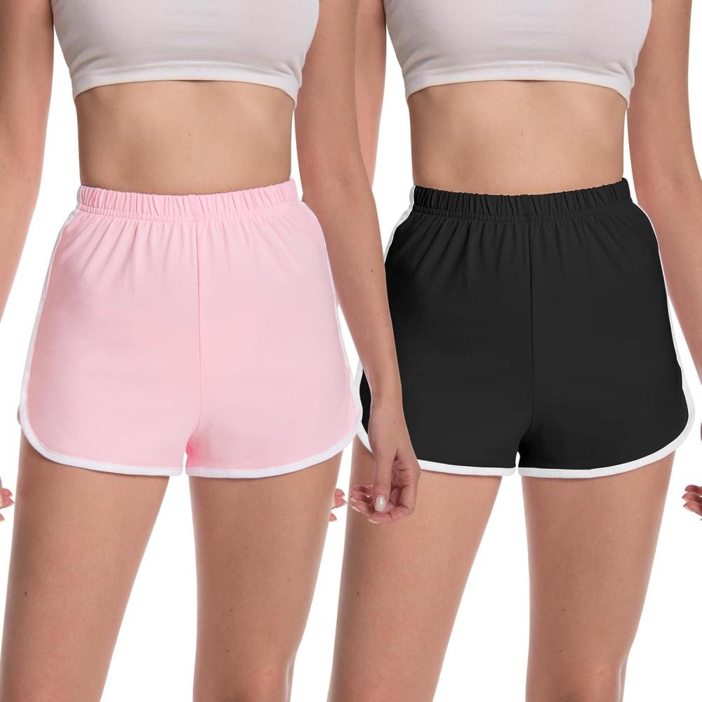image:image2erPack DamenShorts aus Baumwolle Turnshorts YogaShortsNoirRose